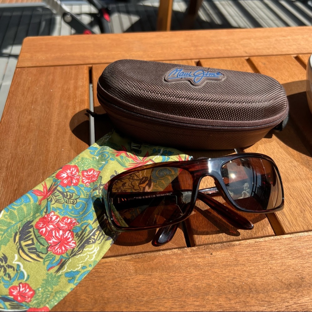 Maui Jim Peachi MJ202-10 tortoise polarized mens sunglasses